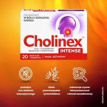 CHOLINEX INTENSE, 20 pastylek do ssania - obrazek 2