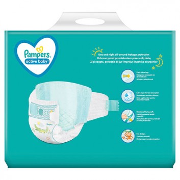 Pampers Pieluchy Active Baby rozmiar 4, 76 sztuk pieluszek - cena, opinie, właściwości - obrazek 5