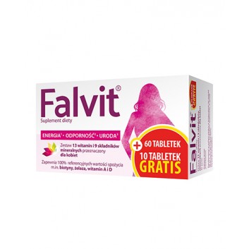 Falvit, tabletki, 60 + 10 sztuk