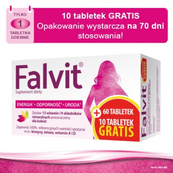 Falvit, tabletki, 60 + 10 sztuk - obrazek 6