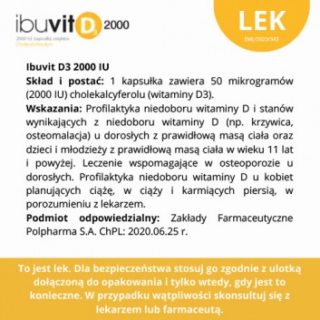 Ibuvit D3 2000 - 30 kaps. - cena, opis, ulotka - obrazek 7