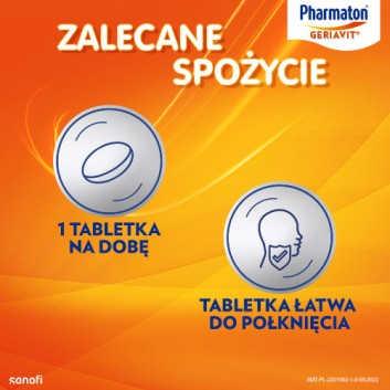 Zestaw Pharmaton Geriavit - 100 tabl. + Pharmaton Geriavit - 30 tabl. - cena, opinie, dawkowanie - obrazek 6