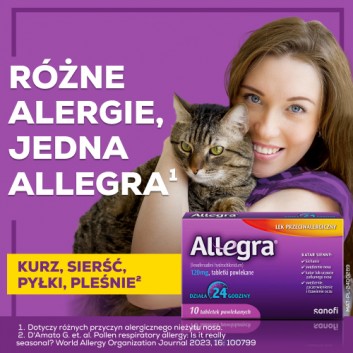 ALLEGRA 120 mg, 3 x 10 tabletek. Na alergię i katar sienny, cena, opinie, dawkowanie - obrazek 2