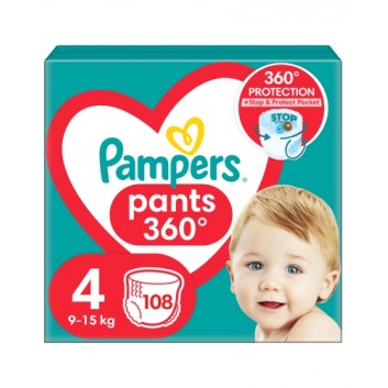 Pampers Pants Pieluchomajtki rozmiar 4, 9-15 kg, 108 sztuk