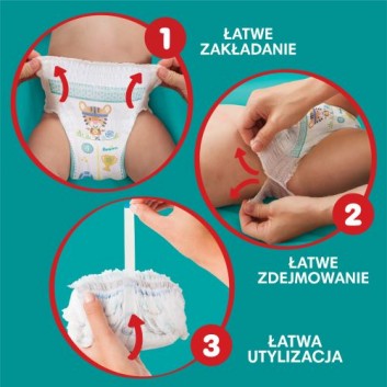 Pampers Pants Pieluchomajtki rozmiar 4, 9-15 kg, pieluszki, 176 sztuk - obrazek 3