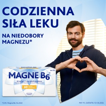 Magne B6, niedobór magnezu w organizmie, 60 tabletek - obrazek 2