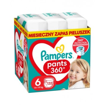 Pampers Pants Pieluchomajtki rozmiar 6, 14-19 kg, 132 sztuki