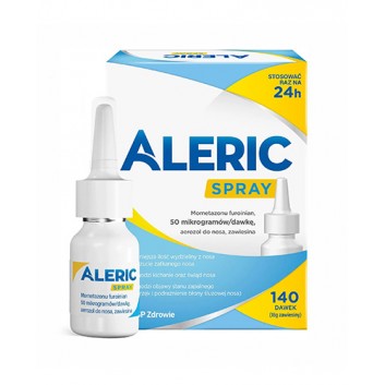 Aleric Spray Aerozol do nosa, 140 dawek, cena, opinie, wskazania