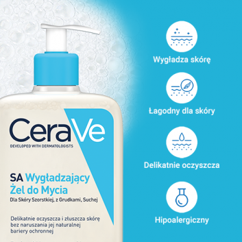 CeraVe SA, wygładzający żel do mycia skóry szorstkiej i suchej, 473 ml - obrazek 3