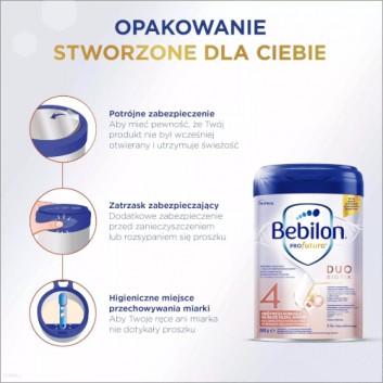 Bebilon PROfutura DUOBIOTIK 4, formuła na bazie mleka po 2. roku życia, 800 g - obrazek 2