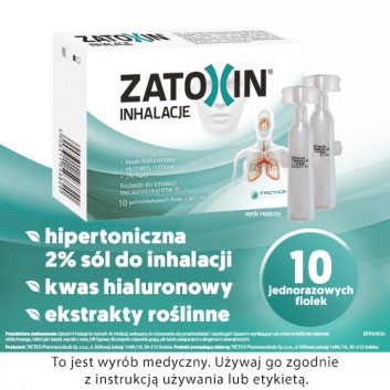 Zatoxin Inhalacje Roztwór do inhalacji, 10 x 3 ml, cena, opinie, właściwości - obrazek 2