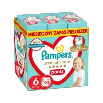 Pampers Premium Care Pants Pieluchomajtki rozmiar 6 15+ kg, 93 szt., cena, wskazania, właściwości