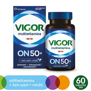 Vigor Multiwitamina ON 50+, 60 tabl., cena, opinie, właściwości  - obrazek 2