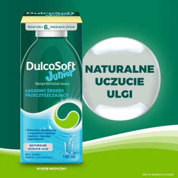 DULCOSOFT JUNIOR roztwór doustny, 3 x 100 ml. na zaparcia u dzieci, cena, opinie, wskazania - obrazek 3