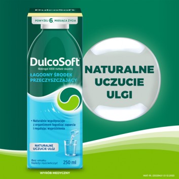 DULCOSOFT Roztwór Doustny, 3 x 250 ml. Sposób na zaparcia, cena, wskazania, właściwości - obrazek 3