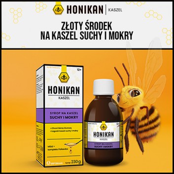 Honikan Kaszel Syrop, 230 g, cena, wskazania, właściwości - obrazek 2