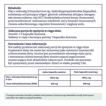 Naturell Omega-3 z alg, 90 kapsułek - obrazek 5