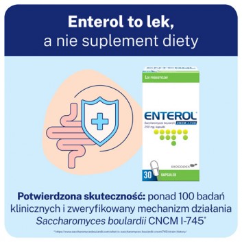 Enterol, 250 mg, kapsułki, 30 sztuk - obrazek 3