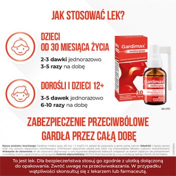 GARDIMAX MEDICA SPRAY, 30 ml - obrazek 5