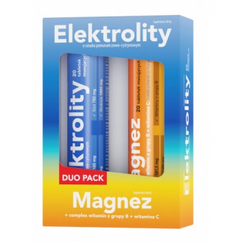 Panawit Duo Pack Elektrolity, 20 tabletek musujących + Magnez, 20 tabletek musujących