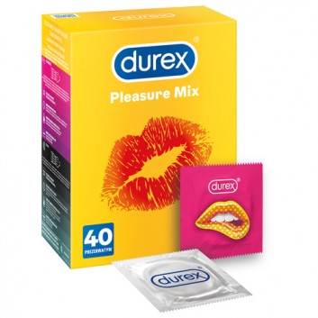 Durex Pleasure Mix Prezerwatywy, 40 sztuk