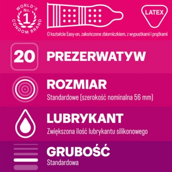 Durex Pleasure Mix Prezerwatywy, 40 sztuk - obrazek 4