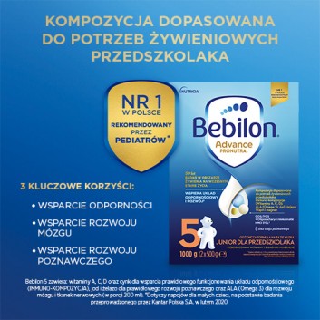 Bebilon 5 Advance Pronutra Junior, odżywcza formuła na bazie mleka dla przedszkolaka, 1000 g - obrazek 2