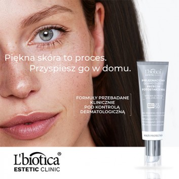 L'Biotica Estetic Clinic Meso Multiprotection Treatment Pielęgnacyjny Dermo-Zabieg Przeciw Fotostarzeniu SPF 50, 35 ml + L'Biotica Estetic Clinic Oxy Treatment Napinająco-Wygładzająca Dermo-Maska hydrożelowa, 1 sztuka - obrazek 2