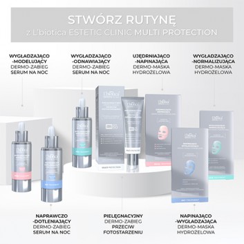 L'Biotica Estetic Clinic Meso Multiprotection Treatment Pielęgnacyjny Dermo-Zabieg Przeciw Fotostarzeniu SPF 50, 35 ml + L'Biotica Estetic Clinic Oxy Treatment Napinająco-Wygładzająca Dermo-Maska hydrożelowa, 1 sztuka - obrazek 7