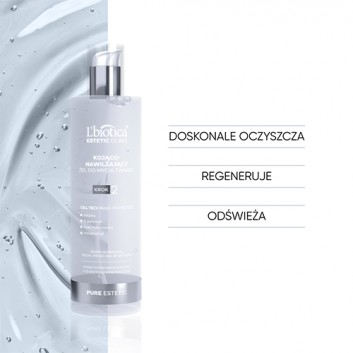 L'Biotica Estetic Clinic Pure Estetic Kojąco-nawilżający Żel do mycia twarzy, 200 ml + L'Biotica Estetic Clinic Oxy Treatment Napinająco-Wygładzająca Dermo-Maska hydrożelowa, 1 sztuka - obrazek 3