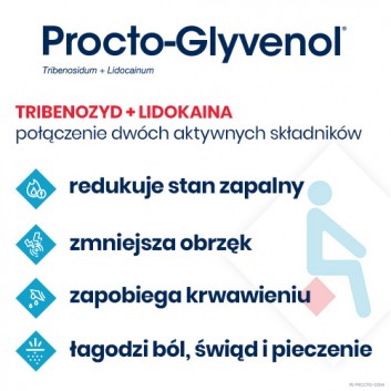 Procto-Glyvenol, 400 mg + 40 mg, czopki doodbytnicze, 10 sztuk - obrazek 5