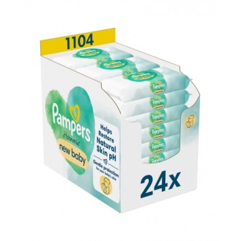 Pampers Harmony New Baby Chusteczki nawilżane, 24 x 46 sztuk