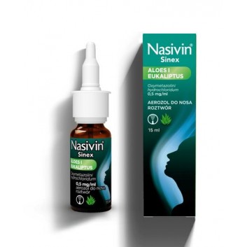 NASIVIN Sinex Aloes i Eukaliptus, aerozol do nosa, 15 ml 