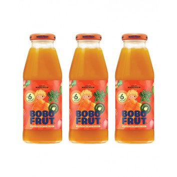 Bobo Frut Nektar jabłko marchew po 6 miesiącu, 3 x 300 ml