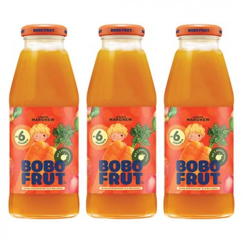 Bobo Frut Nektar jabłko marchew po 6 miesiącu, 3 x 300 ml - obrazek 2