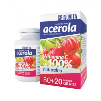 GRINOVITA Acerola, 100 tabletek