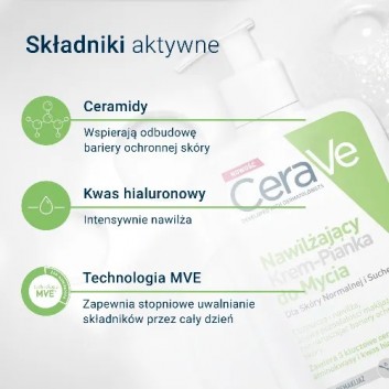 CeraVe, nawilżający krem-pianka do mycia, 473 ml - obrazek 4