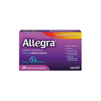 Allegra 120 mg, 20 tabletek