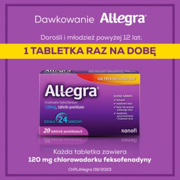 Allegra 120 mg, 20 tabletek - obrazek 6