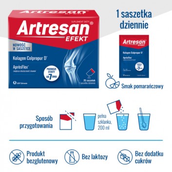 Artresan Efekt AprèsFlex® kolagen do picia na stawy, 25 saszetek - obrazek 5