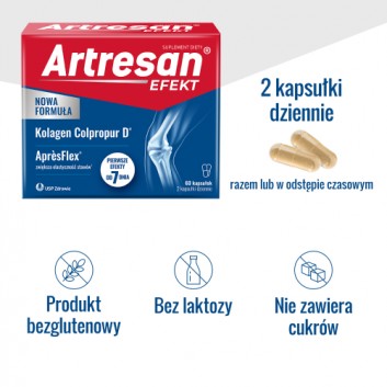 Artresan Efekt AprèsFlex® kolagen na stawy, 60 kapsułek - obrazek 5