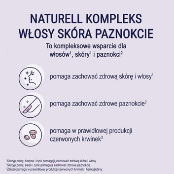 Naturell Kompleks Włosy Skóra Paznokcie, 120 tabletek - obrazek 5