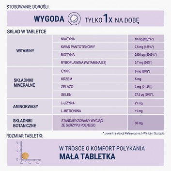 Naturell Kompleks Włosy Skóra Paznokcie, 120 tabletek - obrazek 7