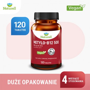 Naturell Metylo-B12 500, 120 tabletek - obrazek 2