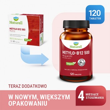 Naturell Metylo-B12 500, 120 tabletek - obrazek 4