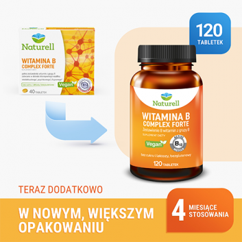 Naturell Witamina B Complex Forte, 120 tabletek - obrazek 4