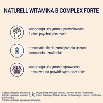 Naturell Witamina B Complex Forte, 120 tabletek - obrazek 5