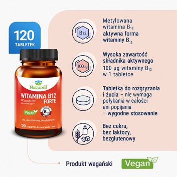 Naturell Witamina B12 Forte, 120 tabletek do żucia - obrazek 8