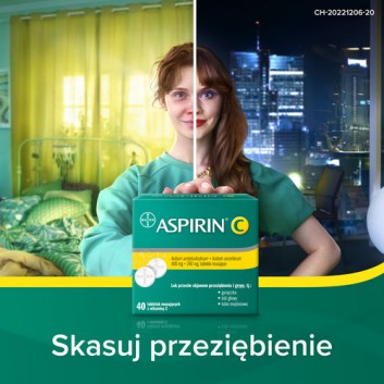 Aspirin C 400 mg + 240 mg, 40 tabletek musujących - obrazek 2