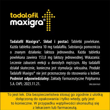 Tadalafil Maxigra 10 mg 4 tabletki - obrazek 8